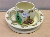 2 Royal Doulton Bunnykins Dishes