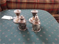 Lot #87 Pr of Empire sterling weighted candle