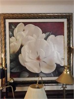 Lot #14 Large framed floral contemporary print