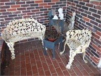 Lot #4 Garden furniture lot to include; wrought