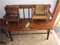 Lot #8 Wooden bench lot to include; Pine wooden