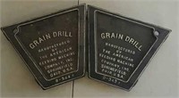 The American seeding machine Co grain drill ends