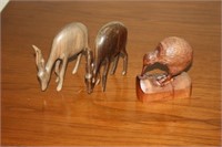 3 Wooden Carvings