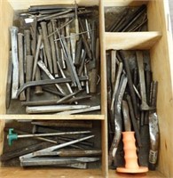 Large Lot of Steel Chisels - No Handle Style