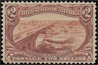US stamp #293 Mint vlh VF+ Rare CV $1900