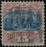 US stamp #118 Used F/VF sound Weiss cert CV $850