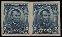 US stamp #315 Mint LH Imperf Pair CV $675