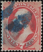 US stamp #138 Used F/VF appealing 7c grill CV $500
