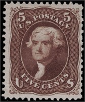 US stamp #105 Unused No Gum VF PSE cert CV $1225