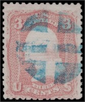 US stamp #85 Used Fine Weiss cert CV $1100