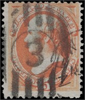US stamp #141 Used Fine Grilled banknote CV $1500
