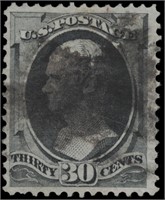 US stamp #154 Used VF with creases CV $300