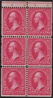 US stamp #279b Mint LH F/VF booklet pane CV $500