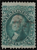 US stamp #89 Used Fine - reperfed CV $350