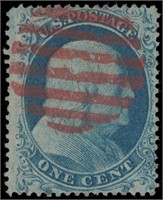 US stamp #18 Used F/VF and sound with cert CV $620