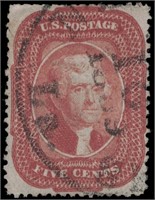 US stamp #27 Used F/VF with Weiss cert CV $1600