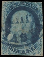 US stamp #7 Used Fine and lightly toned CV $142.50