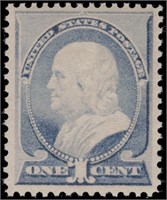 US stamp #212 Mint NH VF with light GD CV $290