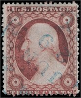 US stamp #25 Used Fine with nibbed perfs CV $175