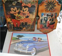 2 Mickey Mouse Clocks & Picture