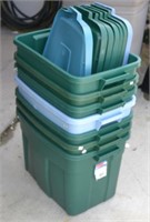 7pcs 18 Gallon Rubbermaid Storage Totes With lids