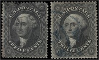 US stamps #36 & 36B Used F/VF CV $610