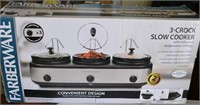 3 Crock Electric Slow Cooker System