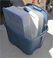 4 Misc. Storage totes With Lids