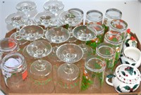 Lot Christmas Glasses & Dishes
