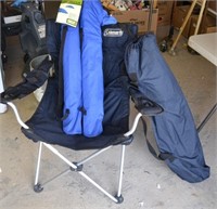 2 Coleman Folding Camp Chairs With Umbrellas