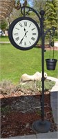 Outdoor Clock/Thermometer On Stand