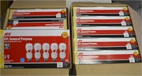 9 Boxes Of 13watt CFL Light Bulbs