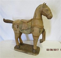 Oriental carved horse 26 X 25.5"H