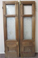 Pair of Victorian Solid Walnut Parlor doors