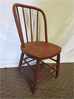 Painted hoop back chair spooned out seat