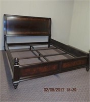 King Sleigh bed 57"H