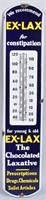 VINTAGE EX-LAX PORCELAIN ADVERTISING THERMOMETER