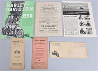 EARLY HARLEY DAVIDSON PAPERWORK