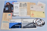 VINTAGE HARLEY DAVIDSON PAPERWORK