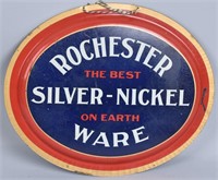 VINTAGE ROCHESTER SILVER-NICKEL WARE TIN SIGN