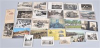 25- EARLY MOTORCYCLE POST CARDS & PICTURES