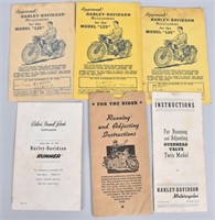 5- EARLY HARLEY DAVIDSON ACCESSORY & HAND BOOKS