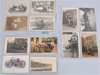 12- VINTAGE MOTORCYCLE POST CARDS