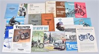 LARGE LOT OF 50s-60s TRIUMPH MOTORCYCLE PAPERWORK