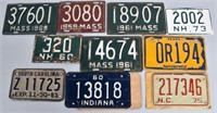 10- 1960s-80s MOTORCYCLE LICENSE PLATES