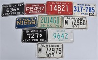 10- 1960s-80s MOTORCYCLE LICENSE PLATES