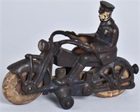 7" AC WILLIAMS Cast Iron TOY MOTORCYCLE