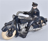 7" CHAMPION Cast Iron MOTORCYCLE TOY