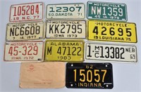 10- 1960s-80s MOTORCYCLE LICENSE PLATES