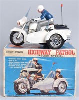 JAPAN Battery Op HIGHWAY PATROL MOTORCYCLE w/ BOX